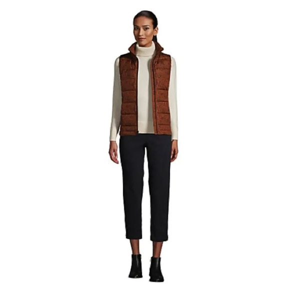 Lands’End Puffer Vest leopard Print - Picture 4 of 15